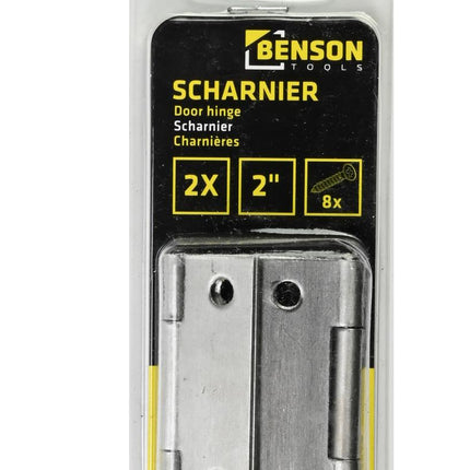 Benson RVS Scharnieren – 50,8 mm (2") – Inclusief Schroeven – 2 stuks