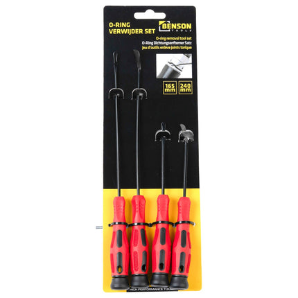 Benson O-ring Verwijderset – 4-delig – Haak- en Prikset – 165 mm & 240 mm