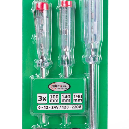 Benson Spanningzoeker Set - 6/12/24 Volt - 3 maten - Inclusief Aardeclip