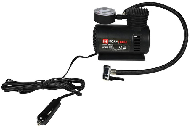 Hofftech Compacte 12V Compressor - 250 PSI / 17 Bar - Met Accessoires