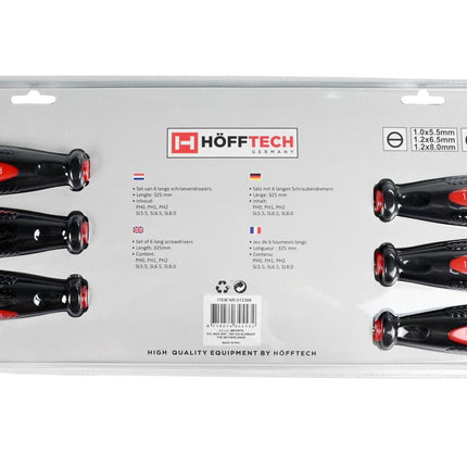 Hofftech Schroevendraaierset - 6-delig - Extra Lang (325 mm) - Chroom Vanadium