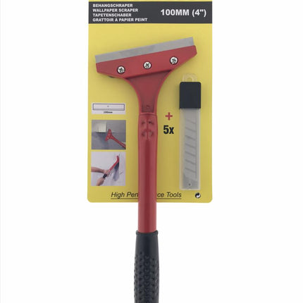 Benson Behangschraper 100 mm - Inclusief 5 Reservemessen
