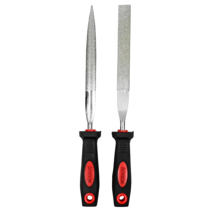 Benson Diamantvijlset - 2-delig - Plat & Halfrond - Korrel 120