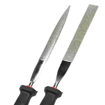 Benson Diamantvijlset - 2-delig - Plat & Halfrond - Korrel 120