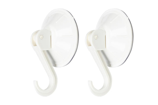 Benson Ophanghaken met Zuignap - Wit - Ø 55 mm - 2-delig - Draagvermogen 2 kg