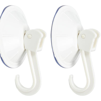 Benson Ophanghaken met Zuignap - Wit - Ø 55 mm - 2-delig - Draagvermogen 2 kg