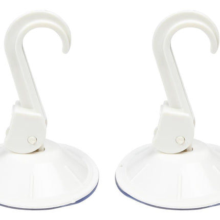 Benson Ophanghaken met Zuignap - Wit - Ø 55 mm - 2-delig - Draagvermogen 2 kg