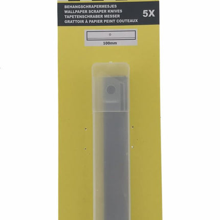 Benson Behangschrapermesjes 100 mm - 5 Stuks - Gehard Staal