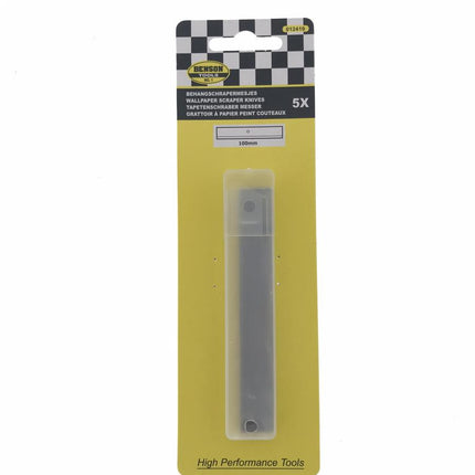Benson Behangschrapermesjes 100 mm - 5 Stuks - Gehard Staal