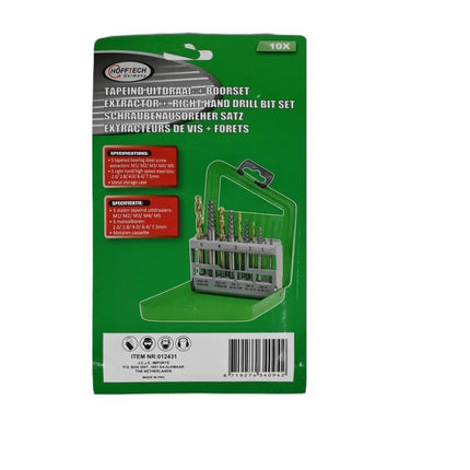 Hofftech Tapeind Uitdraai- en Boorset - 10-delig - M1 t/m M5