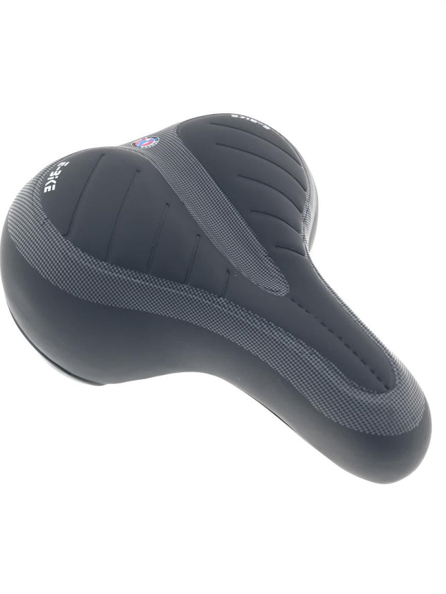 Benson Comfort Fietszadel E-bike & Stadsfiets - Waterdicht - Antraciet - Met Reflector
