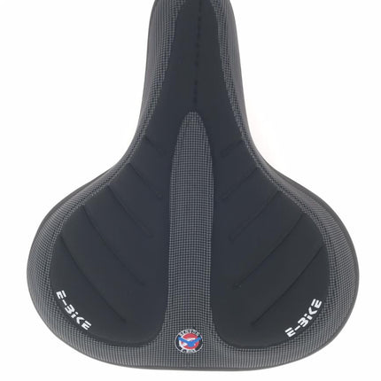 Benson Comfort Fietszadel E-bike & Stadsfiets - Waterdicht - Antraciet - Met Reflector