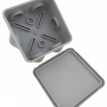 Benson Lasdoos - IP65 - 6 invoerpunten - 80 x 80 x 40 mm - Grijs