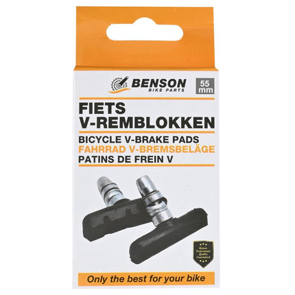 Benson V-Brake Remblokken - 55 mm - Universeel - Set van 2 stuks
