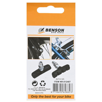 Benson V-Brake Remblokken - 55 mm - Universeel - Set van 2 stuks