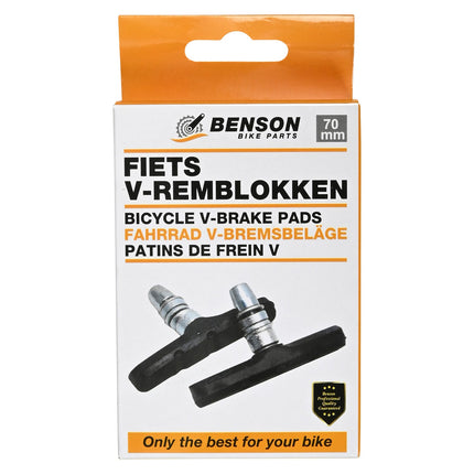 Benson V-Brake Remblokken - 70 mm - Inbusbevestiging - Set van 2 stuks