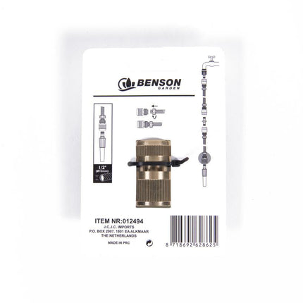 Benson Messing Slangkoppeling - 1/2 Inch - Vrouwelijk - Duurzaam & Robuust