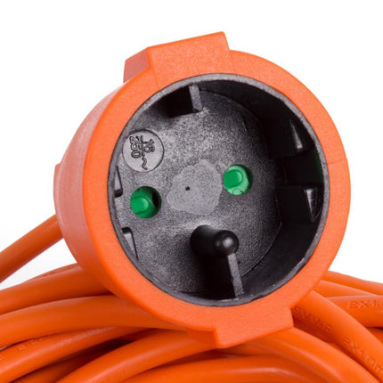 Benson Verlengsnoer Oranje – 10 meter – 2500 Watt – Kinderveilig