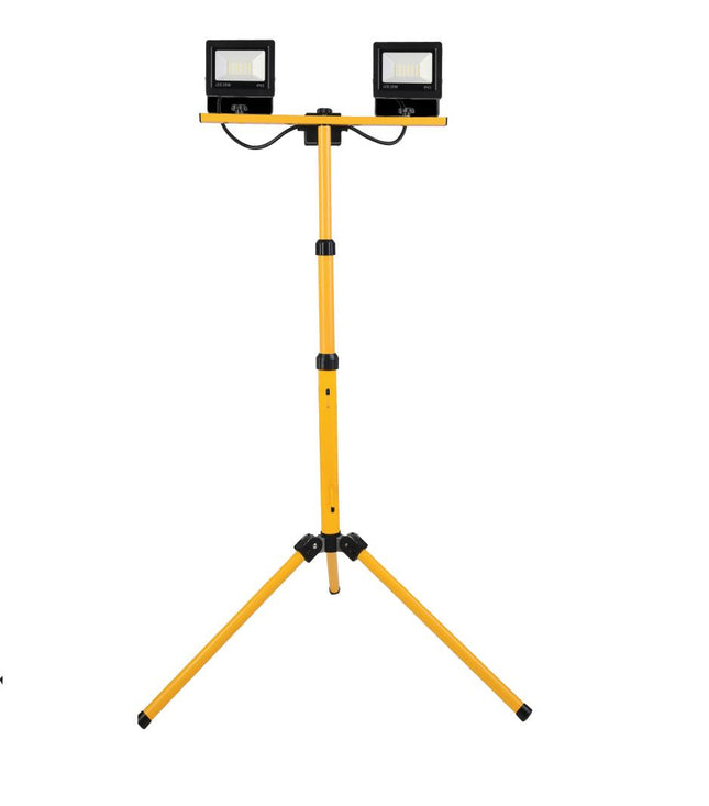 Hofftech LED Werklamp 2x 20W met Telescopische Standaard (1,5 meter)