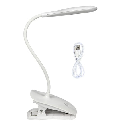 Benson Oplaadbare LED-Klemlamp – 3W – Flexibele Hals – 3 Dimstanden – USB-oplaadbaar