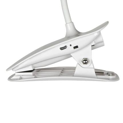 Benson Oplaadbare LED-Klemlamp – 3W – Flexibele Hals – 3 Dimstanden – USB-oplaadbaar