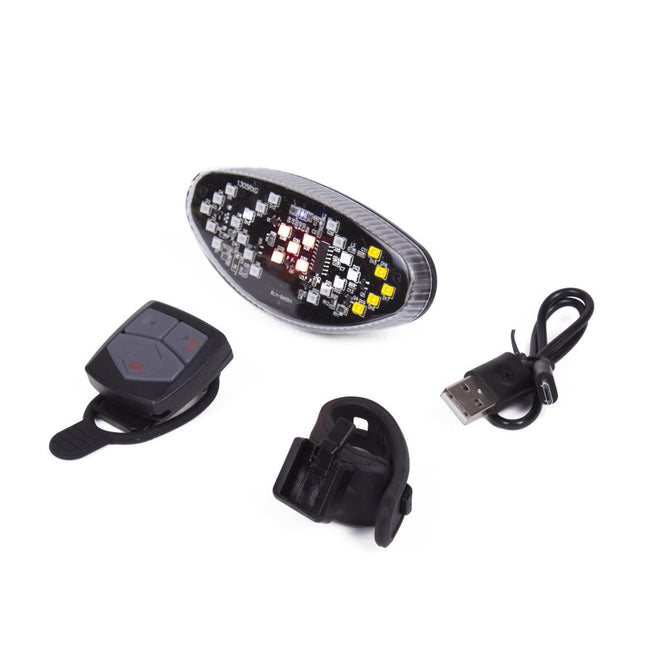 Benson Fietslamp met Richtingaanwijzer - Draadloze Afstandsbediening - LED - USB Oplaadbaar