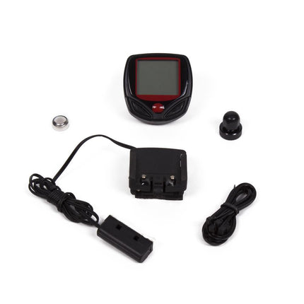Benson Digitale Fietscomputer - 14 Functies - Bedraad - Groot LCD-Display - Zwart