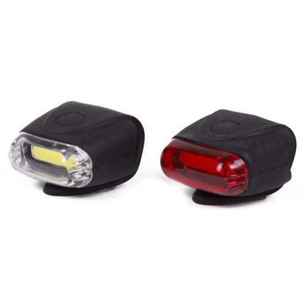 Benson COB LED Fietslamp Set - Siliconen - 12 Chips - Wit & Rood - Waterdicht