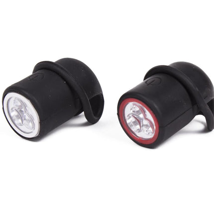 Benson LED Fietslamp Set - 3 LED's per lamp - Siliconen - Rood & Wit - Waterdicht