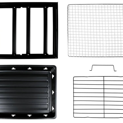 Benson Draagbare Barbecue - Compact met Handvat - 35 x 27 cm - Zwart