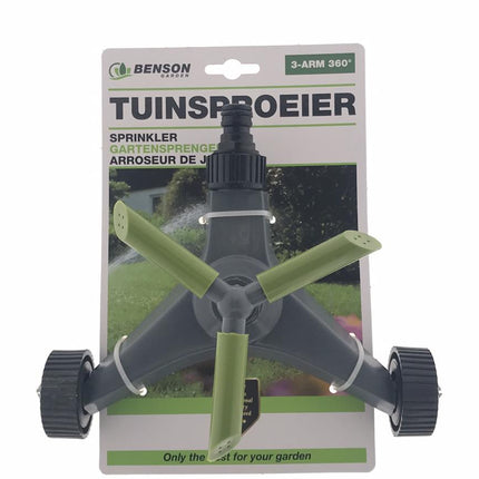 Benson 3-Arm Tuinsproeier - 360° Rotatie - Compact & Efficiënt