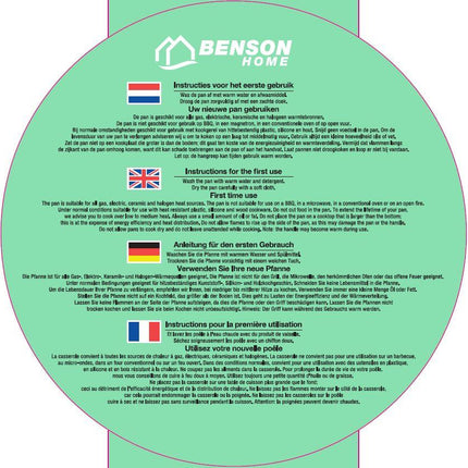 Benson Koekenpan Deluxe - 24 cm - Marmeren Anti-aanbaklaag - Carbon Staal - Zwart