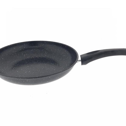 Benson Koekenpan Deluxe - 26 cm - Marmeren Anti-aanbaklaag - Carbon Staal - Zwart
