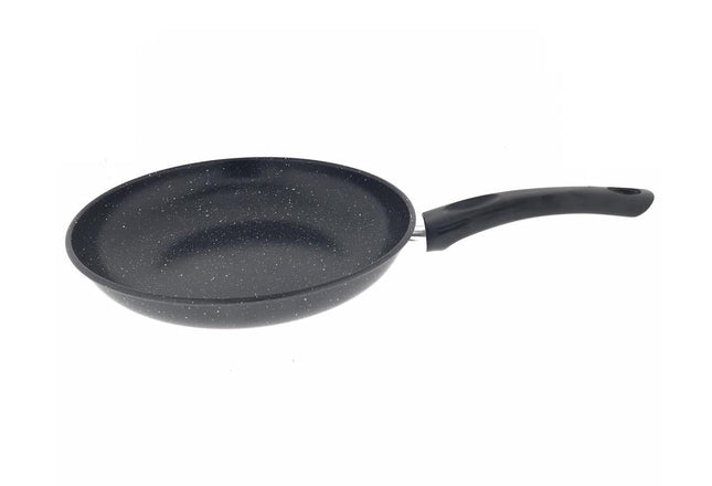 Benson Koekenpan Deluxe - 26 cm - Marmeren Anti-aanbaklaag - Carbon Staal - Zwart