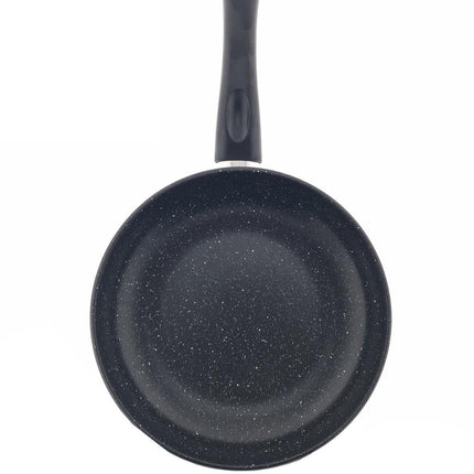 Benson Koekenpan Deluxe - 26 cm - Marmeren Anti-aanbaklaag - Carbon Staal - Zwart