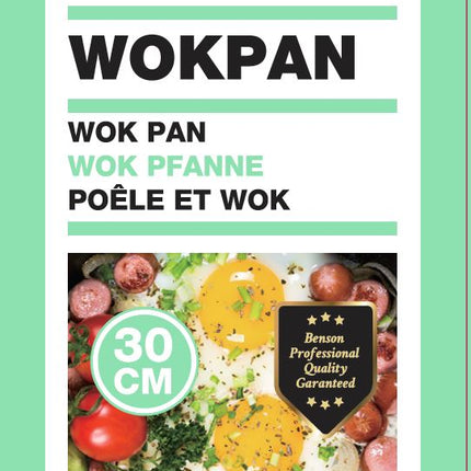 Benson Wokpan - Marmer Coating - Ø 30 cm - Alle Warmtebronnen