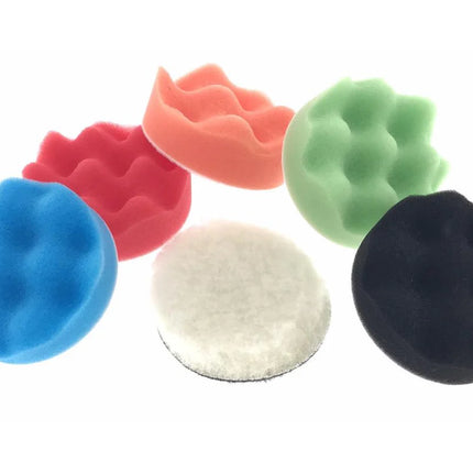 Hofftech Complete Polijstset – 6-delig – Ø 75 mm – Voor Precisie en Glansherstel