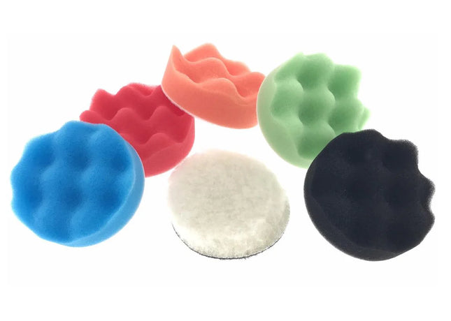Hofftech Complete Polijstset – 6-delig – Ø 75 mm – Voor Precisie en Glansherstel