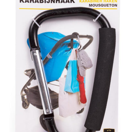 Benson Karabijnhaak XXL – 200 mm – Softgrip Handvat – Zwart