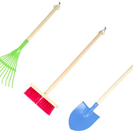 Benson Kinderset Tuingereedschap - 3-Delig - Hark, Schep, Bezem
