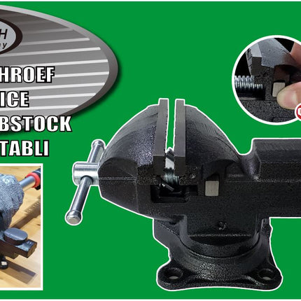 Hofftech Bankschroef - 80 mm - Quick Release - 360° Draaivoet