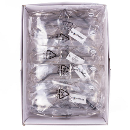 Benson Leesbril Pilotenmodel Display – Mix Assortiment – 18-delig