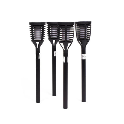Benson Solar Tuinlamp Fakkel – Set van 4 – Flikkerend Kaarseffect – 41 cm