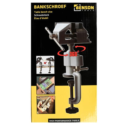 Benson Draaibare Bankschroef - 360° Kogelgewricht - 50 mm Opening
