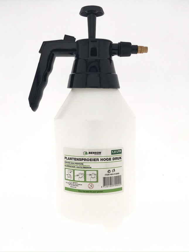 Benson Drukspuit 1,5 Liter - Hoge Druk - Verstelbare Sproeistraal