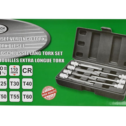 Hofftech Torx Doppenset Verlengd - 7-delig - 3/8" Opname - Chroom-Vanadium