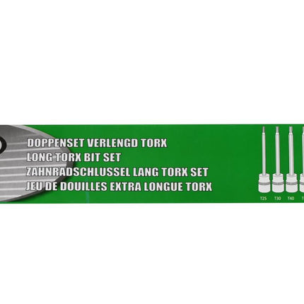 Hofftech Torx Doppenset Verlengd - 7-delig - 3/8" Opname - Chroom-Vanadium