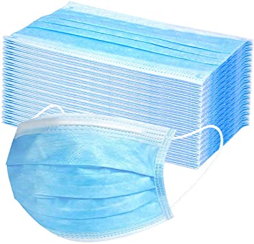 Benson Wegwerp Mondkapjes – 3-Laags – 50 Stuks – Blauw