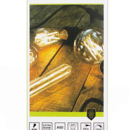Benson Dimbare LED Filament Lamp – A60 – 4W – E27 – Extra Warm Wit
