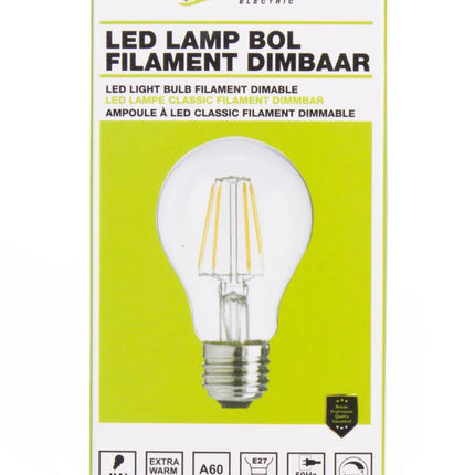 Benson Dimbare LED Filament Lamp – A60 – 4W – E27 – Extra Warm Wit